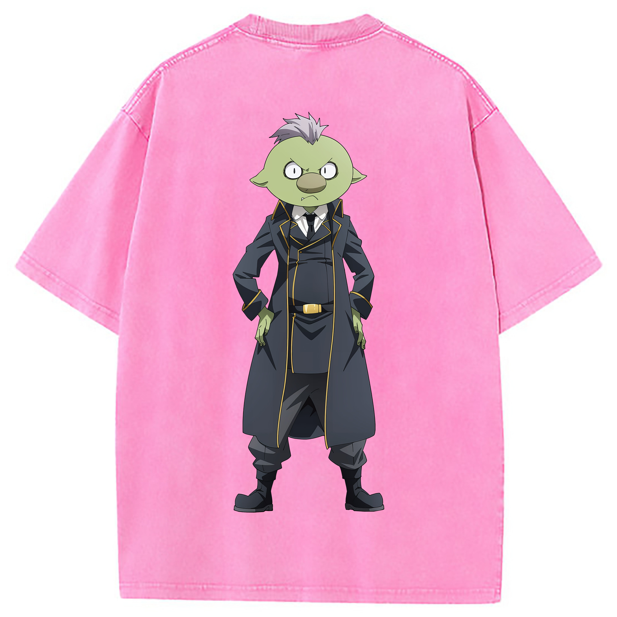 （画像用） 転スラ Regarding Reincarnated to Slime 綿100% ヴィンテージ風 半袖Tシャツ（背面プリント）